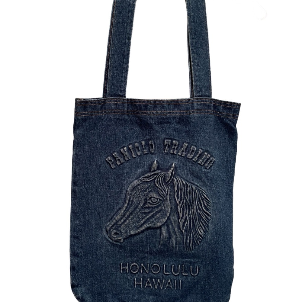 Paniolo Trading Company Honolulu Denim Tote Bag